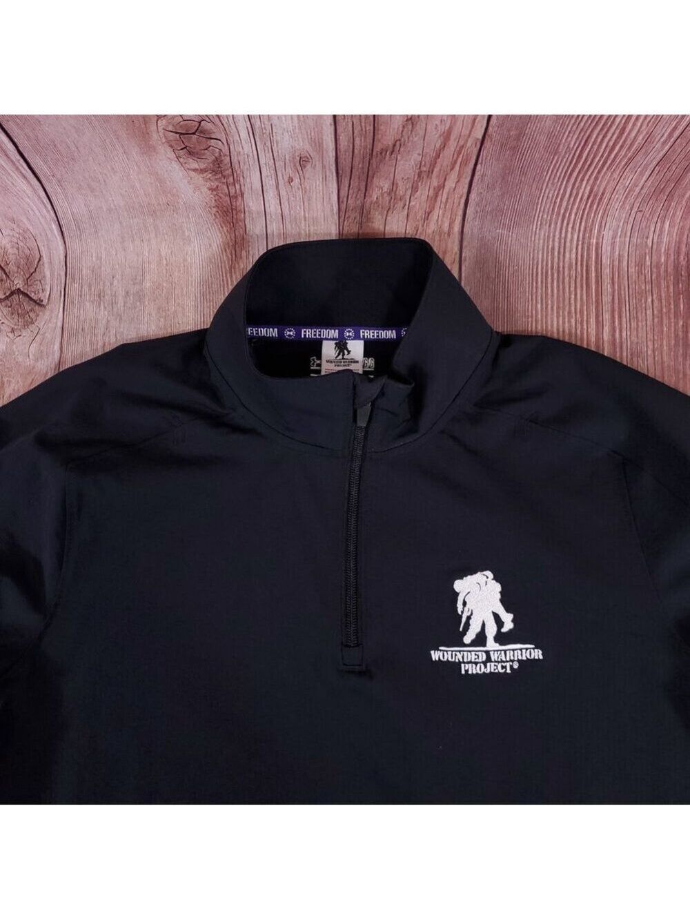 Under Armour ColdGear Wounded Warrior Project Mens Large 1/4 Zip Pullover Black - Picture 5 of 16